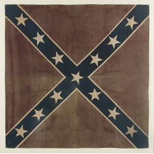 CONFEDERATE SOUTHERN CROSS “BATTLE FLAG”, AN UNUSUAL AND GRAPHICALLY PLEASING, REUNION PERIOD EXAMPLE, CA 1884-1900