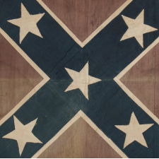 CONFEDERATE SOUTHERN CROSS “BATTLE FLAG”, AN UNUSUAL AND GRAPHICALLY PLEASING, REUNION PERIOD EXAMPLE, CA 1884-1900