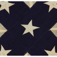 CONFEDERATE SOUTHERN CROSS “BATTLE FLAG”, A RARE, UNUSUALLY ACCURATE, AND GRAPHICALLY PLEASING OF THE REUNION PERIOD, MADE BY ANNIN IN NEW YORK CITY, CA 1912-1920's