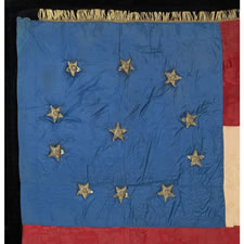 THE CONFEDERATE STARS & BARS BATTLE FLAG OF THE 5TH LOUISINANA INFANTRY (KENNEDY'S BATTALLION OF NEW ORLEANS), 1861