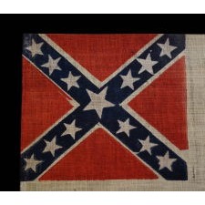 CONFEDERATE THIRD NATIONAL FORMAT PARADE FLAG, CA 1884-1910, AN EARLY REUNION EXAMPLE