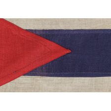 CUBAN FLAG WITH AN ELONGATED TRIANGULAR CANTON AND ELONGATED PROPORTIONS, CA 1895-1920