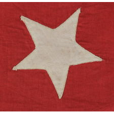 CUBAN FLAG WITH AN ELONGATED TRIANGULAR CANTON AND ELONGATED PROPORTIONS, CA 1895-1920