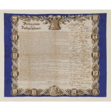 DECLARATION OF INDEPENDENCE, WITH TEXT AND REPRODUCED SIGNATURES, MADE FOR THE 1876 CENTENNIAL INTERNATIONAL EXPOSITION