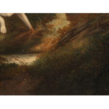 ENGLISH POINTER ON POINT OVER PHEASANT, BY OR IN THE CIRCLE OF PHILIP REINAGLE (1749-1833), BRITISH, OIL ON CANVAS, circa 1820