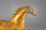 ETHAN ALLEN:  A FULL-BODIED, MOLDED COPPER, RUNNING HORSE WEATHERVANE, CA 1880-1910