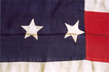 EX-MASTAI COLLECTION, 45 HAND-SEWN STARS, 13' 4" LENGTH, 1896-1907