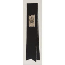 EXCEPTIONAL ABRAHAM LINCOLN MOURNING SASH WITH PRINTED RIBBON, 1865