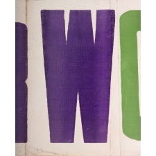 EXCEPTIONAL, LARGE, VOTES FOR WOMEN BANNER IN VIOLET AND GREEN, MADE IN HARTFORD, CONNECTICUT, PROBABLY FOR THE WOMEN'S POLITICAL UNION OF NEW YORK, CONNECTICUT, AND NEW JERSEY, ORGANIZED BY CARRIE STANTON'S DAUGHTER, HARRIOT EATON STANTON BLATCH, 1910-1915