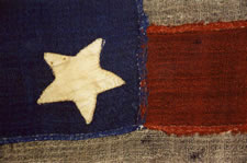 Extraordinarily Early and Important 13 Star American National Flag, ca 1820-30