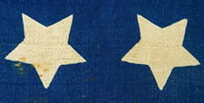 EXTREMELY RARE 26 STAR PARADE FLAG, THE EARLIEST KNOWN STAR COUNT FOR PRINTED FLAGS, 1837-1846, MICHIGAN STATEHOOD