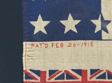 EXTREMELY RARE FRANCO-ANGLO-AMERICAN PARADE FLAG, WWI, PRO-ALLIED FORCES