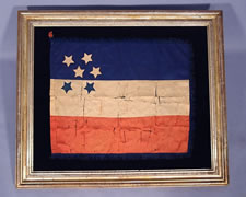 EXTREMELY RARE, LOUISIANA SECESSIONIST, CONFEDERATE PROTOTYPE FLAG, CIRCA 1861