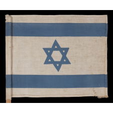 FLAG OF ISRAEL, MADE IN THE YEAR WHEN THE IT BECAME A SOVEREIGN STATE (1948), OR SHORTLY THEREAFTER