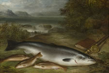 GEORGE E. FORSTER (1817-1896), STILL LIFE OF TROUT, NEW YORK, DATED 1888