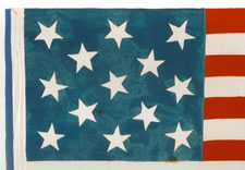 Great Centennial Example -- 13 Stars -- Calico Patch -- Cornflower Blue Canton