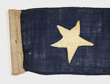 HAND-SEWN, U.S. NAVY COMMISSIONING PENNANT, 1845-1865 (MEXICAN CIVIL WAR)