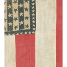 THE HARRISON & MORTON BANDANNA FLAG FROM THE MASTAI COLLECTION, PROMINENTLY FEATURED IN BOTH THEIR BOOK ON FLAG COLLECTING AND THE BOOK "THREADS OF HISTORY" BY THE SMITHSONIAN, CA 1888