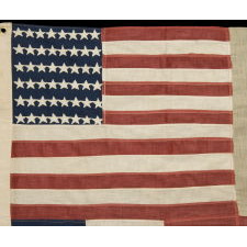 HIGHLY UNUSUAL ALLIED FORCES FLAG FROM THE LATTER HALF OF WWI (1914-1918), COMPRISED OF SIX INDIVIDUALLY PIECED-AND-SEWN FLAGS OF THE MAJOR ALLIED NATIONS: AMERICA, ITALY, BELGIUM, FRANCE, BRITAIN, AND JAPAN