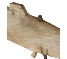 HOMEMADE WOODEN FISH WEATHERVANE WITH GREAT SILVERED PATINATION, CA 1920-40