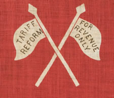 JUGATE PORTRAIT KERCHIEF FROM THE 1888 PRESIDENTIAL CAMPAIGN OF GROVER CLEVELAND & ALLAN THURMAN