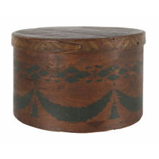 LARGE BAND OR PANTRY BOX WITH HAND-PAINTED FEDERAL EAGLE, CA 1810-1830