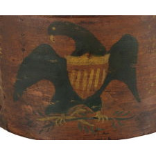 LARGE BAND OR PANTRY BOX WITH HAND-PAINTED FEDERAL EAGLE, CA 1810-1830