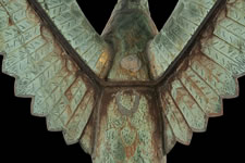 LARGE EAGLE WEATHERVANE, A PARTICULARLY EARLY EXAMPLE FOR THIS FORM, A GREAT FIND WITH LEGITIMATE EARLY SURFACE AND APPROPRIATE WEAR, CA 1850-80