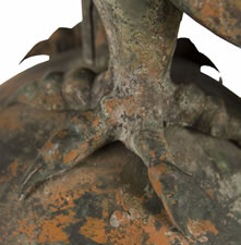 LARGE EAGLE WEATHERVANE, A PARTICULARLY EARLY EXAMPLE FOR THIS FORM, A GREAT FIND WITH LEGITIMATE EARLY SURFACE AND APPROPRIATE WEAR, CA 1850-80