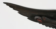 LATE 19TH CENTURY CARVING OF AN EAGLE WITH OLD, BLACK VARNISHED SURFACE, IN AN DESIRABLE SCALE