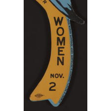 MASSACHUSSETTS "BLUE BIRD" VOTES FOR WOMEN SIGN, MADE FOR THE EASTERN CAMPAIGN IN 1915