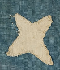 A MASTERPIECE OF FOLK ART IN EARLY FLAG-MAKING:  14 STARS AND 21 STRIPES, WHALEBONE EYELETS, A HIGHLY UNUSUAL FLAG WITH POSSIBLE VERMONT & CIVIL WAR ASSOCIATIONS