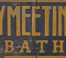 MERRYMEETING CAMP SIGN, BATH, MAINE, 1900-1920