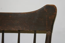 NEW HAMPSHIRE WINDSOR SETTEE, FOUND IN THE PUBLIC LIBRARY IN THE TOWN OF DOVER, CA 1800