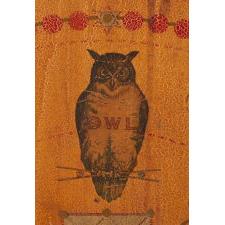 “THE OWL GAMEBOARD NO. 1”, A COMBINATION OF 100 GAMES, PATENTED IN 1901 BY CABINET-MAKER EDWARD MIKKELSON, CHICAGO