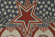 PAIR OF EXCEPTIONALLY GRAPHIC AND COLORFUL KERCHIEFS FROM THE 1904 PRESIDENTIAL CAMPAIGN OF THEODORE ROOSEVELT VS. ALAN PARKER