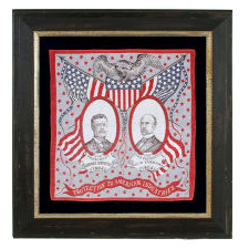 PAIR OF KERCHIEFS FROM THE 1904 PRESIDENTIAL CAMPAIGN: ROOSEVELT VS. PARKER