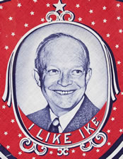 PORTRAIT KERCHIEF FROM THE 1952 PRESIDENTIAL CAMPAIGN OF EISENHOWER & NIXON