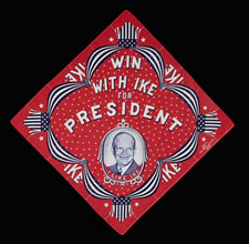 PORTRAIT KERCHIEF FROM THE 1952 PRESIDENTIAL CAMPAIGN OF EISENHOWER & NIXON