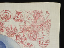 PRINTED COTTON KERCHIEF, MADE FOR THE PRESIDENTIAL CAMPAIGN OF HERBERT HOOVER IN 1932, A SCARCE AND ATTRACTIVE EXAMPLE