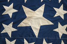 RARE 13 STAR FLAG IN THE TRUMBULL PATTERN WITH A HUGE CENTER STAR