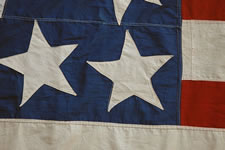 RARE 13 STAR FLAG IN THE TRUMBULL PATTERN WITH A HUGE CENTER STAR