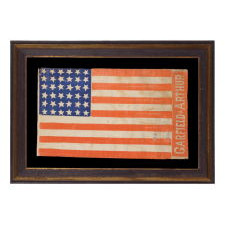 RARE 36 STAR PARADE FLAG, MADE FOR THE 1880 PRESIDENTIAL CAMPAIGN OF GARFIELD AND ARTHUR