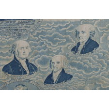 RARE AND EARLY YARD GOODS TEXTILE, MADE FOR THE 1829 INAUGRATION OF ANDREW JACKSON