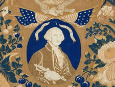 RARE & EARLY YARD GOODS TEXTILE MEMORIALIZING GEORGE WASHINGTON