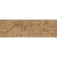 RARE AND EXCEPTIONAL 1821 PRINTING OF THE DECLARATION OF INDEPENDENCE, ONE OF THE TWO EARLIEST RENDERINGS ON CLOTH, PRODUCED AND DISTRIBUTED BY COLLIN GILLESPIE (OF SCOTLAND AND NEW YORK) FOR THE AMERICAN MARKET