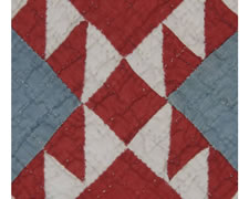 RARE PATRIOTIC QUILT IN THE STAR SPANGLED BANNER PATTERN, ca 1876