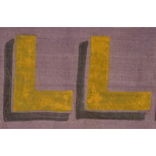 RARE VIOLET & YELLOW SUFFRAGETTE PARADE BANNER WITH PAINTED TEXT THAT READS: “ONE MILLION ORGANIZED CLUB WOMEN ENDORSE, WOMANS SUFFRAGE.” MADE circa 1910-1920, THIS IS THE PLATE EXAMPLE FROM THE BEST PICTORIAL REFERENCE ON SUFFRAGE COLLECTING