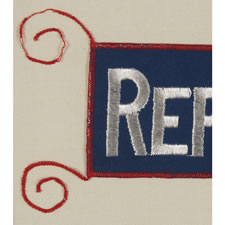 "REPEAL & ROOSEVELT",  A RARE AND BEAUTIFUL, EMBROIDERED F.D.R. ARMBAND SUPPORTING THE REPEAL OF PROHIBITION, 1932