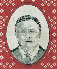 ROOSEVELT BATTLE FLAG KERCHIEF, MADE FOR THE 1912 PRESIDENTIAL CAMPAIGN OF TEDDY ROOSEVELT, WHEN HE RAN ON THE INDEPENDENT, PROGRESSIVE PARTY TICKET